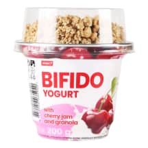 Jogurtas su vyšn., granola BIFIDO RIMI, 200 g