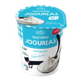 Jogurtas VILKYŠKIŲ, natūralus, 6% rieb., 350 g