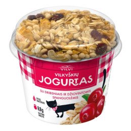Jogurtas VILKYŠKIŲ su drib.,džiov.spang., 3,5% rieb., 200 g