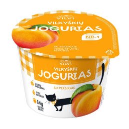 Jogurtas VILKYŠKIŲ su persikais, 3,5% rieb., 200 g