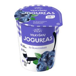 Jogurtas VILKYŠKIŲ su šilauogėmis, 3,5 % rieb., 350 g