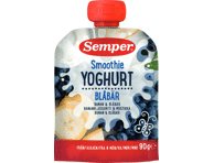 Jogurto, bananų ir mėlynių tyrė SEMPER, nuo 6 mėn., 90 g