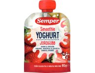 Jogurto ir braškių tyrė SEMPER, nuo 6 mėn., 90 g