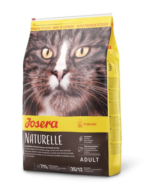Josera sausas maistas su upėtakiu ir lęšiais Naturelle suaugusioms katėms, 10 kg