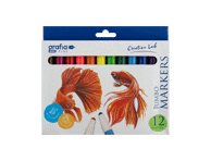 Jumbo flomasteriai GRAFIA PLUS, 12 vnt