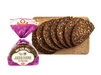 Juoda duona su sėklomis, 300 g