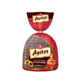 Juoda AGOTOS duona su saulėgrąžomis, raikyta, 375 g
