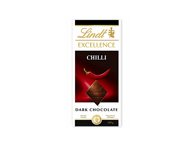 Juodasis šokoladas LINDT EXCELLENCE su aitr. paprikomis, 100 g