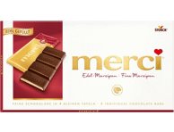 Juodasis šokoladas MERCI su marcipanų įdaru, 112 g