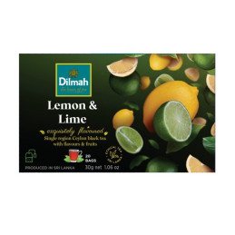Juodoji arbata DILMAH, LEMON&LIME, 30 g, 20 vnt