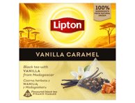 Juodoji arbata LIPTON VANILLA CARAMEL, 34 g