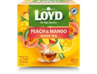 Juodoji arbata LOYD, mangų ir persikų skonio, 36 g