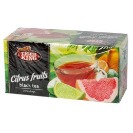 Juodoji arbata TIGER KING citrusinių vaisių skonio, 20 vnt