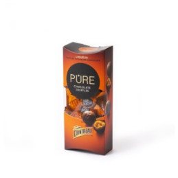 Juodojo šokolado triufeliai PURE su kreminiu apelsinų likerio COINTREAU įdaru, 108 g