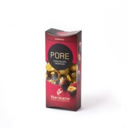 Juodojo šokolado triufeliai PURE su kreminiu konjako REMY MARTIN įdaru, 108 g