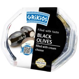 Juodosios alyvuogės GRIKIOS, įd.grietinėlės sūriu, al., 200 g