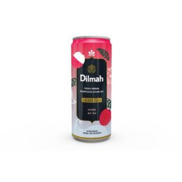 Juodosios arbatos gėrimas DILMAH, ličių sk., 330 ml