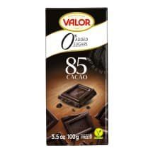Juod.šokolad.85 % VALOR su saldikliais, 100 g