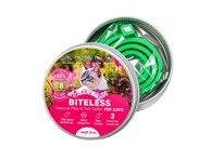 Kačių antiparazitinis antkaklis BITELESS, silikoninis, 38 cm