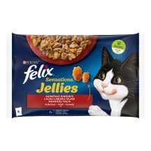 Kačių ėdalas FELIX su mėsa drebučiuose, 4 x 85 g