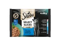 Kačių ėdalas SHEBA su žuvimi padaže, 340 g