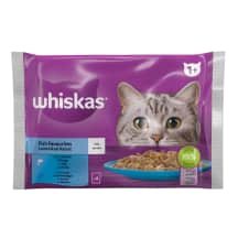 Kačių ėdalas WHISKAS su žuvimi, 4 x 85 g