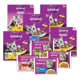 Kačių ėdalui WHISKAS (įv. rūšių), 85, 800 g