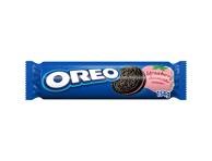 Kakaviniai sausainiai OREO su braškinio sūrio pyrago įdaru, 154 g