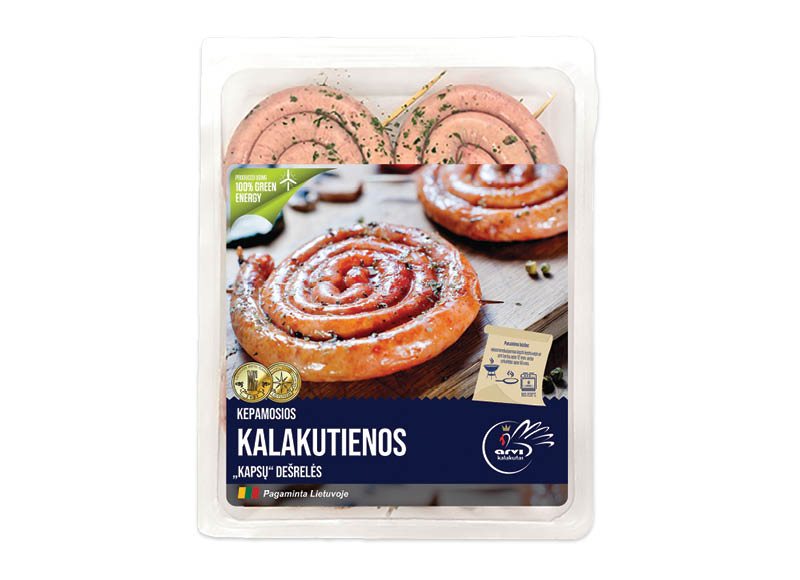 Kalakutienos kepamosios dešrelės KAPSŲ, 500 g