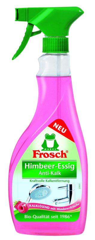 Kalkių valiklis FROSCH, su aviečių actu, 500 ml