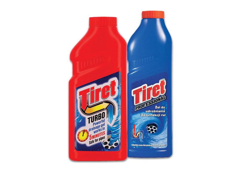 Kanalizacijos vamzdių valikliams TIRET, 0.5 l