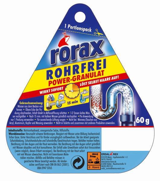 Kanalizacijos vamzdžių valiklis RORAX, 60 g
