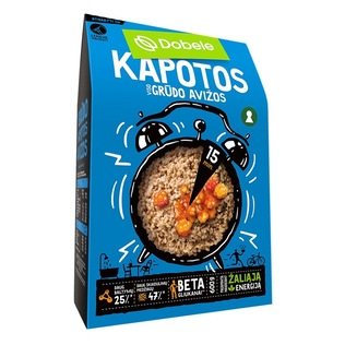 Kapotos viso grūdo avižos DOBELE, 600 g