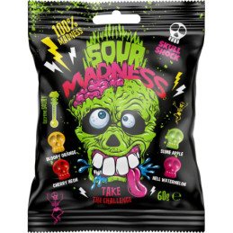 Karamelė SOUR MADNESS, 60 g