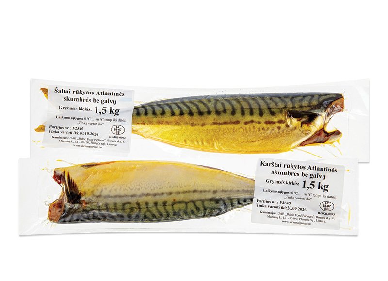 Karštai ar šaltai rūkyta atlantinė skumbrė, 1 kg