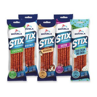 Karštai rūkytos STIX KABANOSSI dešrelės, 100 g