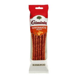Karštai rūk. GIMINIŲ kabanosi lazdelės, voveraičių sk., 100 g