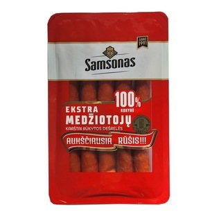 Karštai rūk. MEDŽIOTOJŲ EKSTRA dešrelės, a. r., 480 g
