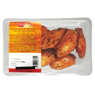 Karštai rūk. viščiukų sparn. vid. dalys, I r., 300 g