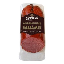 Karštai rūkyta AMBASADORIŲ saliamis - dešra, trump., 1 kg