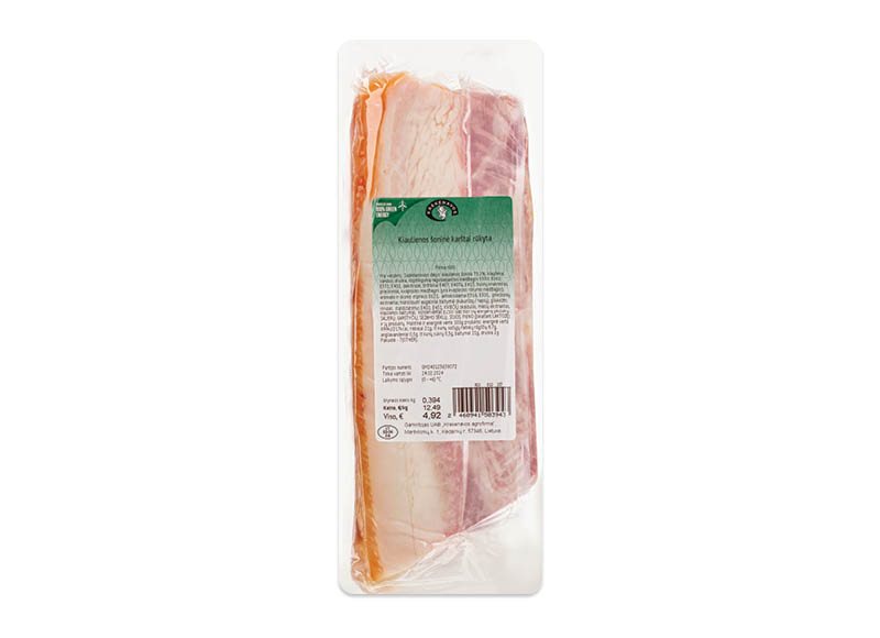 Karštai rūkyta kiaulienos šoninė, 1 kg