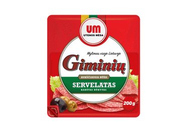 Karštai rūkytas GIMINIŲ servelatas, a. r., 200 g