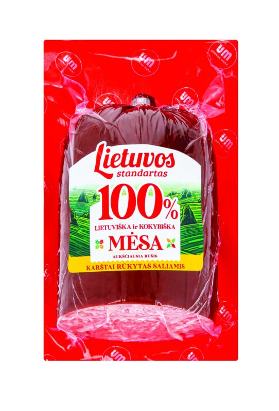 Karštai rūkytas saliamis LIETUVOS STANDARTAS, 500 g