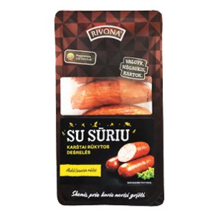 Karštai rūkytos dešrelės SU SŪRIU, a. r., 1 kg