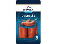Karštai rūkytos sardelės BIOVELA, a. r., 570 g