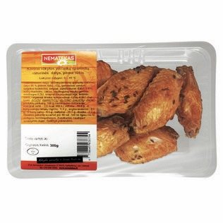 Karštai rūkytos viščiukų sparnelių vidurinės dalys, 300 g