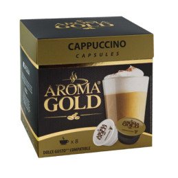 Kavos kapsulės AROMA GOLD capuccino, 186.4 g