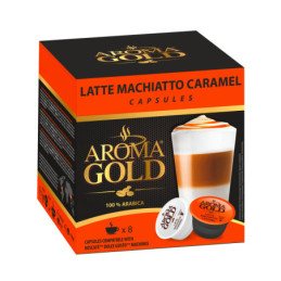 Kavos kapsulės AROMA GOLD Latte Macchiato Caramel, 180 g