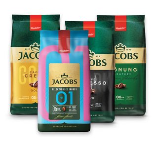 Kavos pupelės JACOBS (5 rūšių), 1 kg