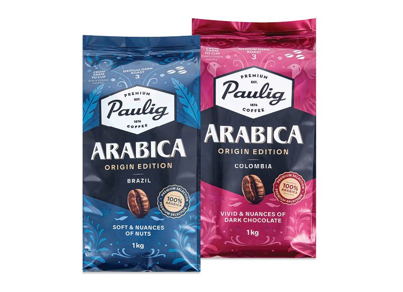 Kavos pupelės PAULIG ARABICA ORIGIN, 1 kg